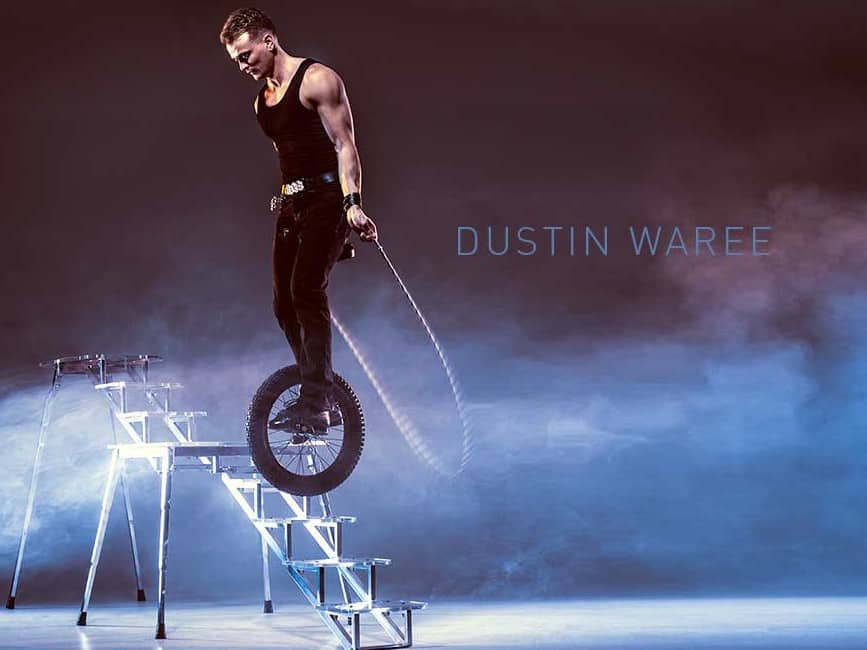 Akrobaten buchen Einradstunts & Rockabilly: Dustin Waree